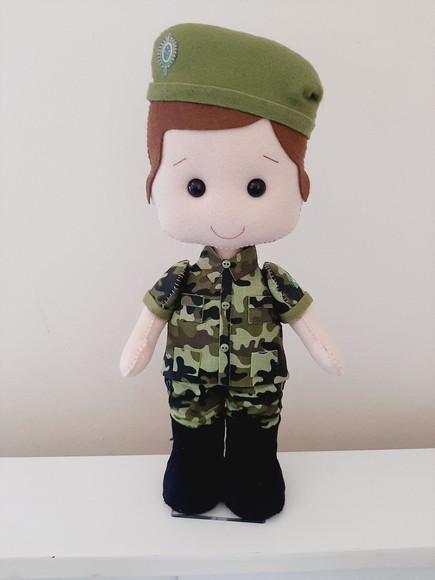 Boneco de Feltro Exército