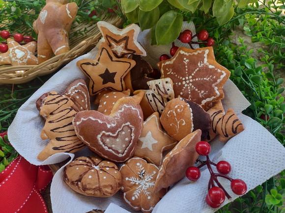 Biscoitos Natalinos em Tecido kit com  10 Unidades