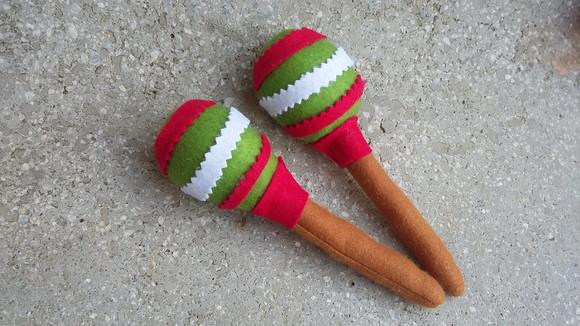 Maraca em Feltro Festa Mexicana