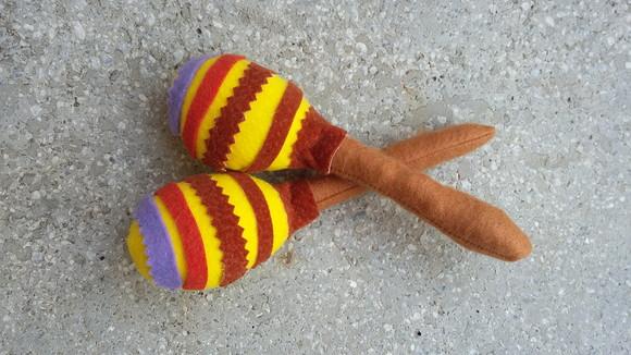 Maraca em Feltro Festa Mexicana