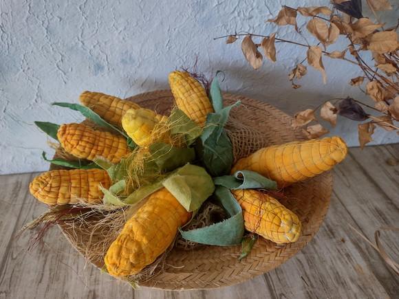 Milhos Rústicos em Tecido 5 Unidades.
