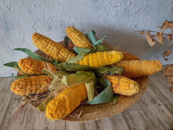 Milhos Rústicos em Tecido 5 Unidades.