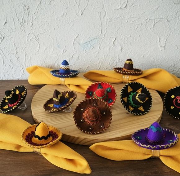 Porta Guardanapo Sombrero Mexicano