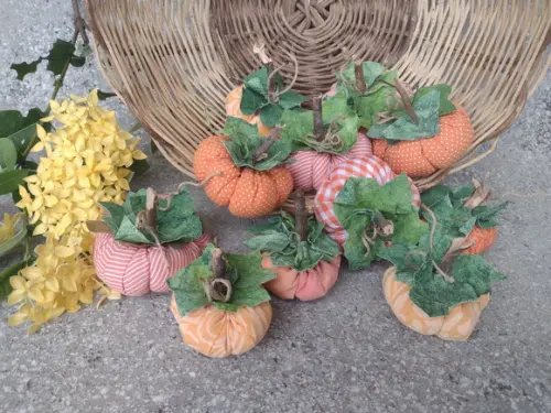 Mini Abóboras de Pano