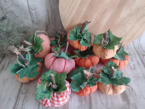 Mini Abóboras de Pano