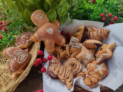 Biscoitos Natalinos em Tecido kit com  10 Unidades