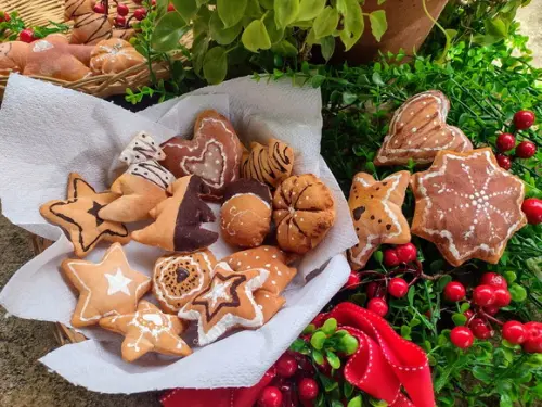 Biscoitos Natalinos em Tecido kit com  10 Unidades