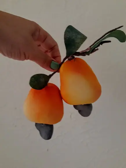 Caju em Tecido (galho com 02)