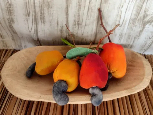 Caju em Tecido (galho com 02)