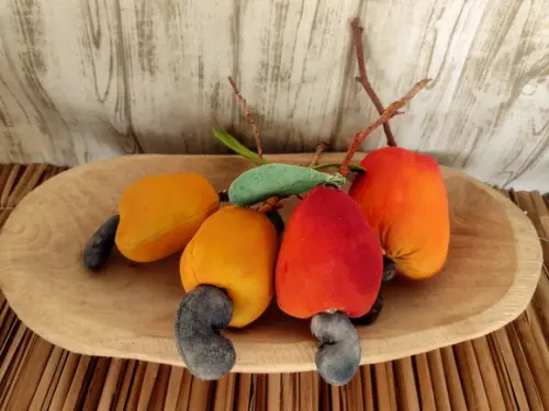 Caju em Tecido (galho com 02)