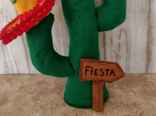 Combo Mexicano, Cacto, Sombrero, Placa e Mini Mexicano