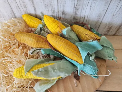 Espigas de Milho em Tecido 5 Unidades