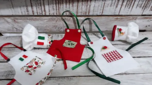 Festa Italiana Kit Mini Avental e Chapéu Chef Combo com 10un