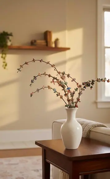 Galhos com Flores em Chita 10 Unidades