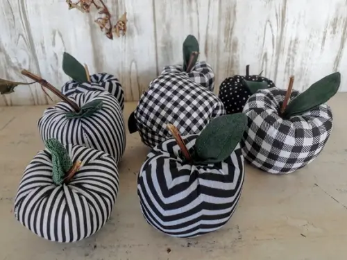Maçãs em Tecido Kit com 5