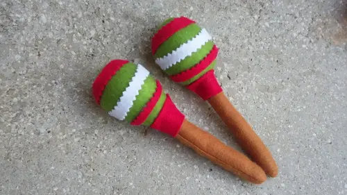 Maraca em Feltro Festa Mexicana