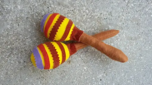 Maraca em Feltro Festa Mexicana