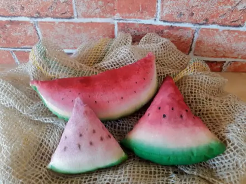 Melancias primitivas em fatias kit com 3 fatias