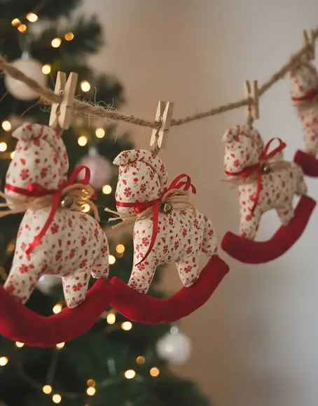 Varal de Natal Cavalinho de Balanço