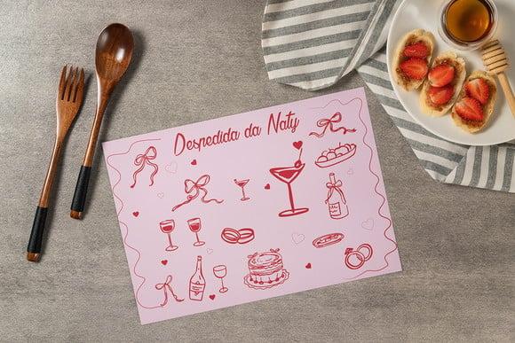 Jogo Americano Despedida de Solteira (descartável)