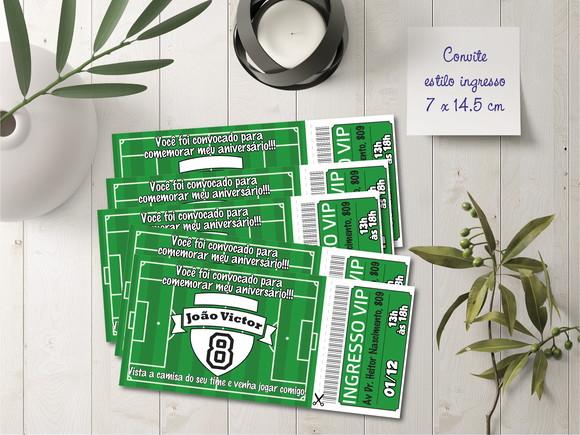 Convite Ingresso Futebol