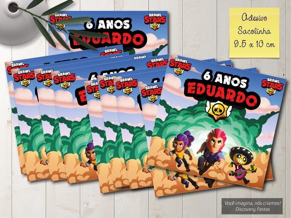 Rótulo Adesivo Sacolinha Brawl Stars