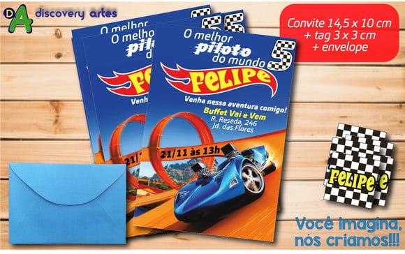 Convite Hot Wheels