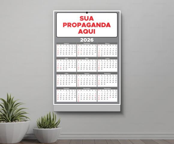 Calendário Folhinha de Parede Anual 2026 Personalizado (a5)