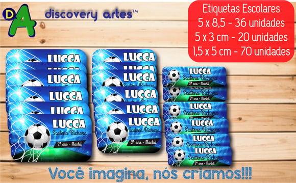 Etiqueta Escolar Futebol 126 Unidades
