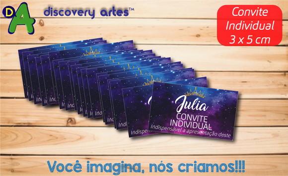Convite Individual Debutante 15 Anos Galaxia