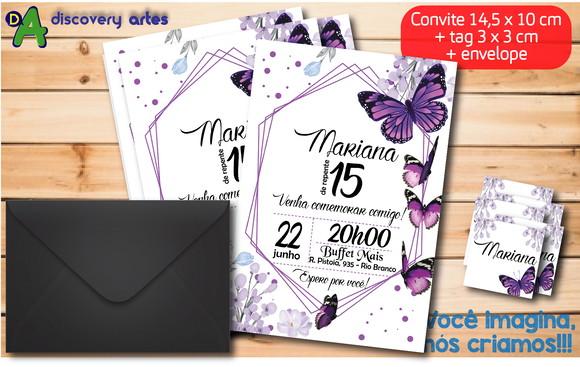 Convite Borboletas Lilas