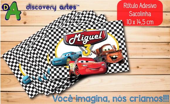 Rótulo Adesivo Sacolinha Carros