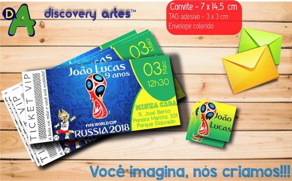 Convite Ingresso Copa do Mundo de Futebol