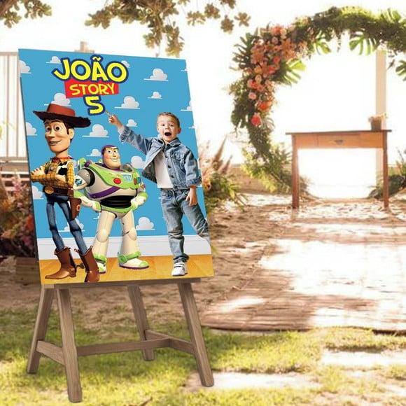 Placa de Recepção Toy Story com Foto da Criança