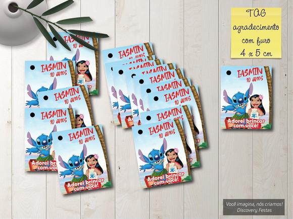 Tag Agradecimento Lilo e Stitch