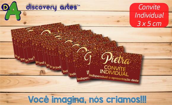 Convite Individual 15 Anos Vermelho Marsala e Dourado