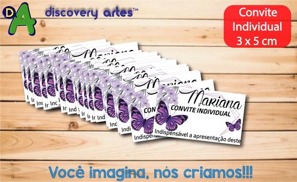 Convite Individual Borboletas Lilas