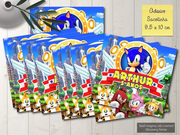 Rótulo Adesivo Sacolinha Sonic