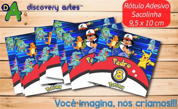 Rótulo Adesivo Sacola Pokemon