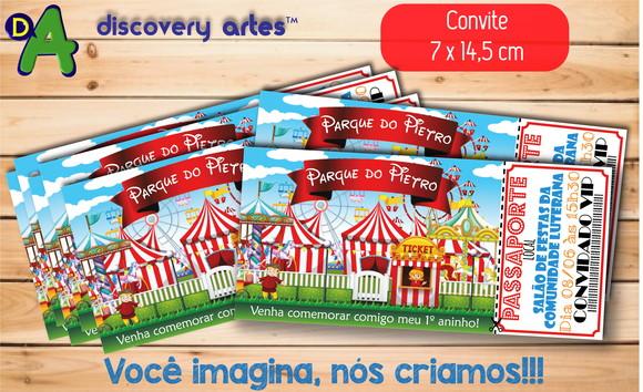 Convite Ingresso Parque de Diversões