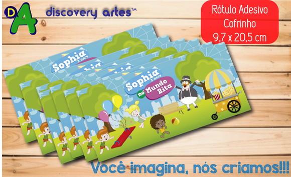 Rótulo Adesivo Cofrinho Mundo Bita