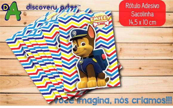 Rótulo Adesivo Sacola Patrulha Canina