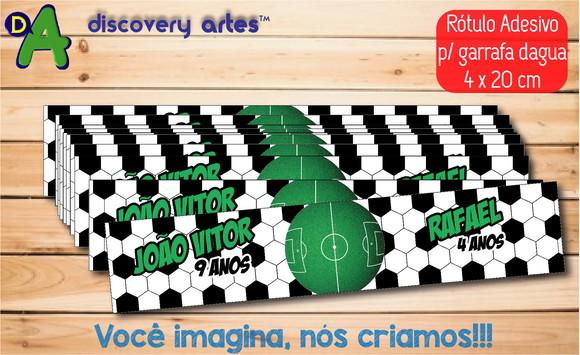 Rótulo Adesivo Garrafa D'água Futebol