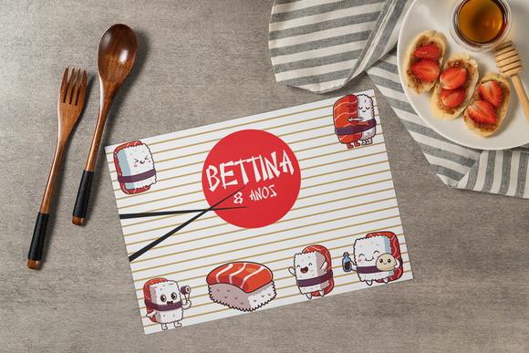 Jogo Americano Sushi Comida Japonesa (descartável)