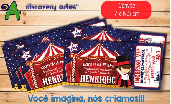 Convite Ingresso Circo