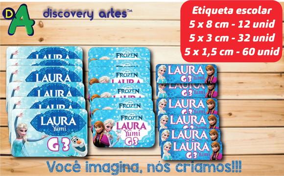 Etiqueta Escolar Frozen (104 Unidades)