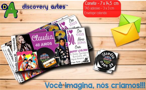 Convite Ingresso anos 90