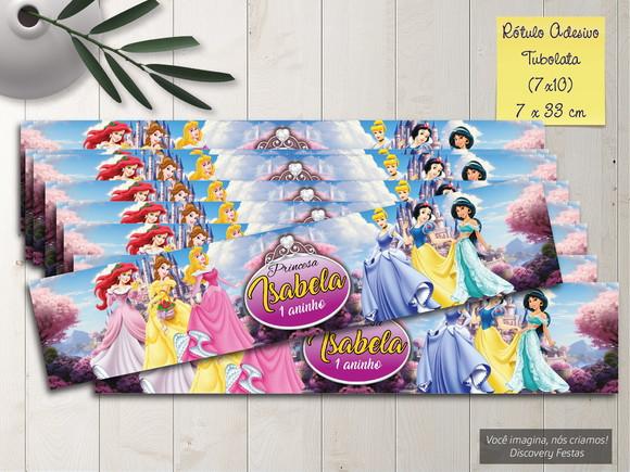 Rótulo Adesivo Tubolata (7x10) Princesas