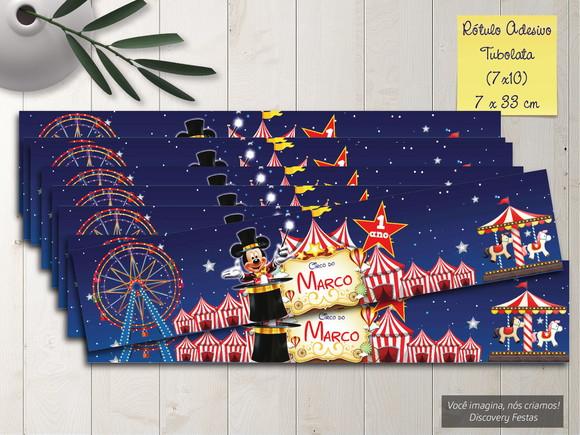 Rótulo Adesivo Tubolata (7x10) Circo do Mickey