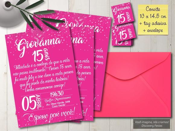 Convite Pink 15 Anos